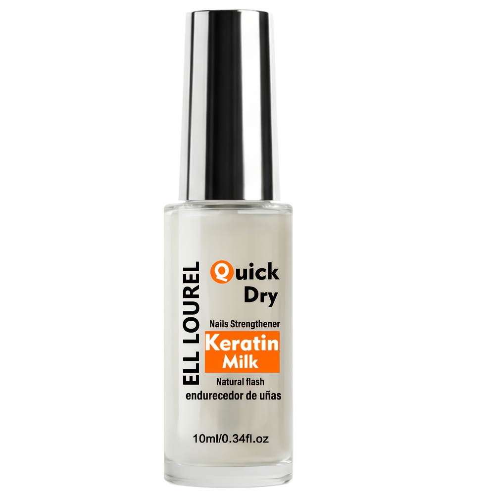 Image of Ell Keratin Transparent Nail Strengthener, Dries Quickly And , Strengthens Thin And Soft Nails, Alcohol-free, Portable, Ideal For Business Trips