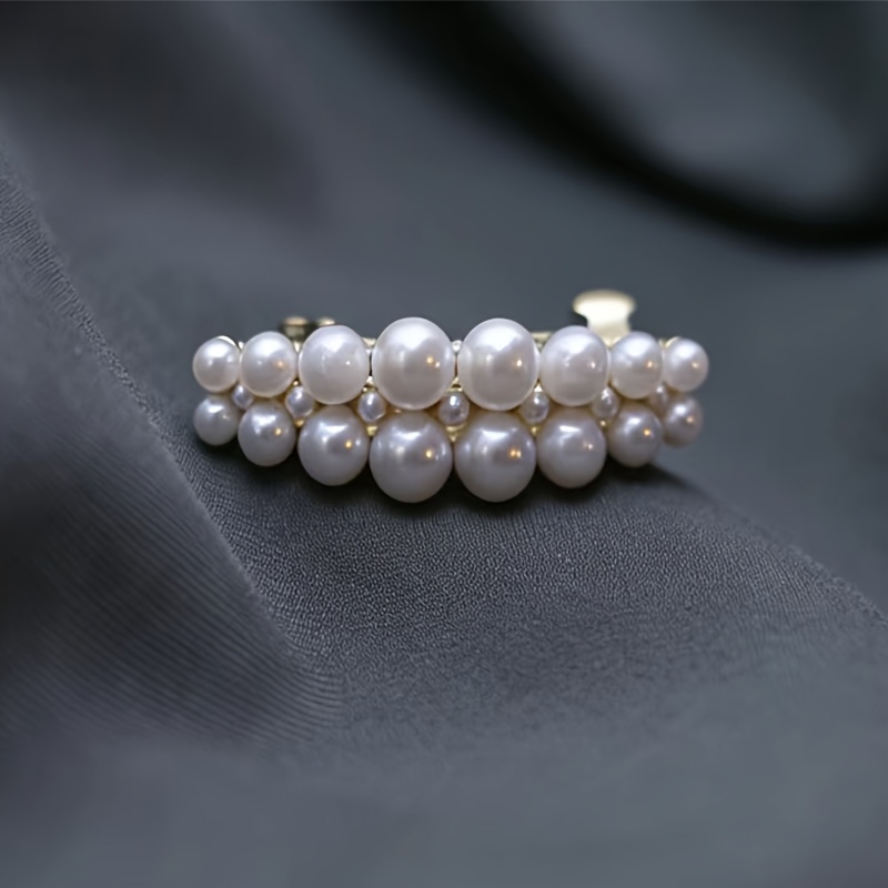 TEMU Pinza de pelo pequeña de aleación con flequillo lateral y perla de , accesorio para el cabello con , nueva pinza lateral de en internet