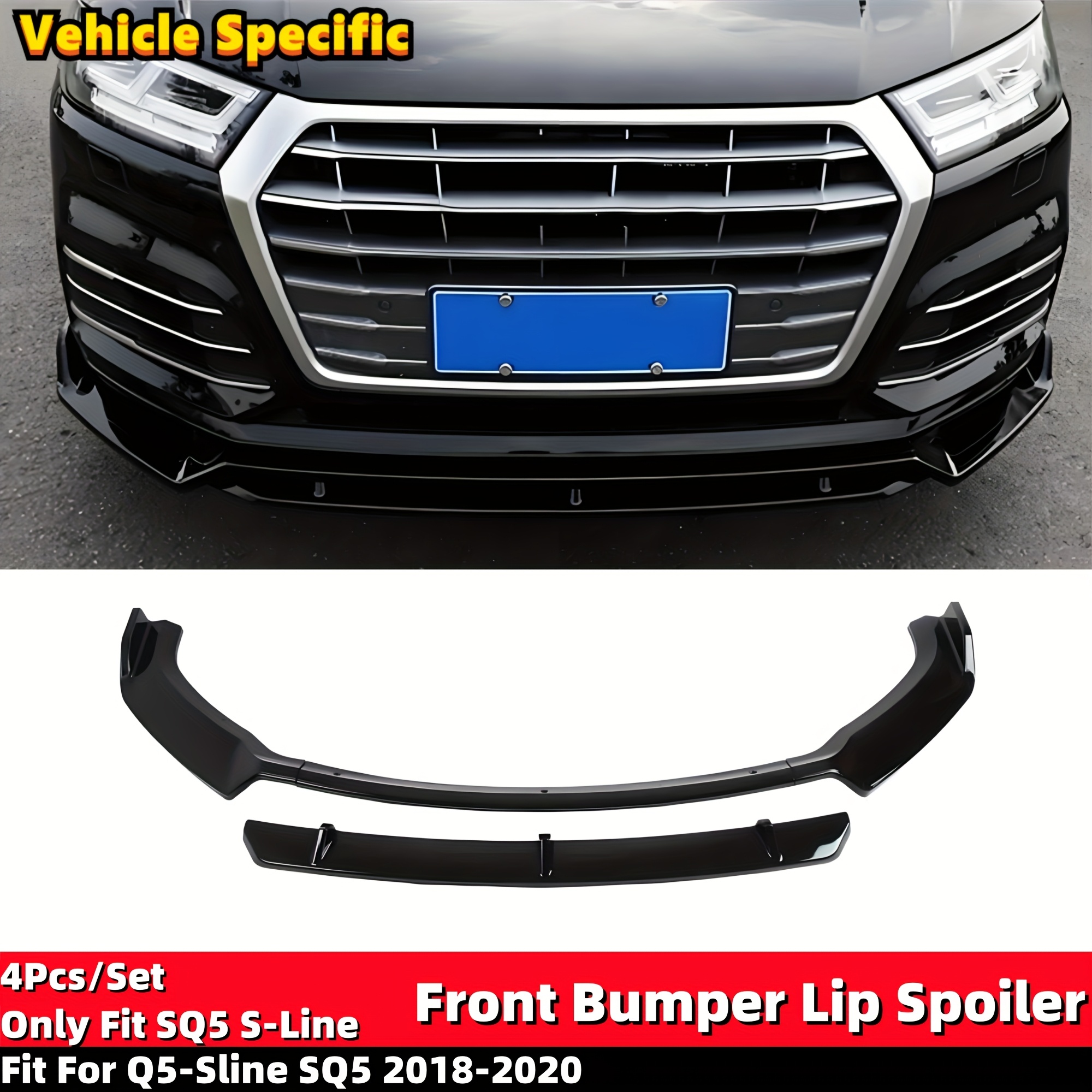 3-Piece Carbon Look Front Bumper Lip Spoiler For 2018-2020 Toyota Camry SE/XSE 9 thumbnail image