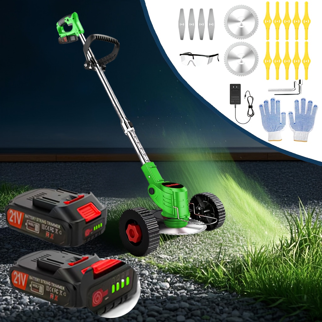 Jwdj Battery Powered Weed Eater Edger Lawn Tool Cordless Trimmers