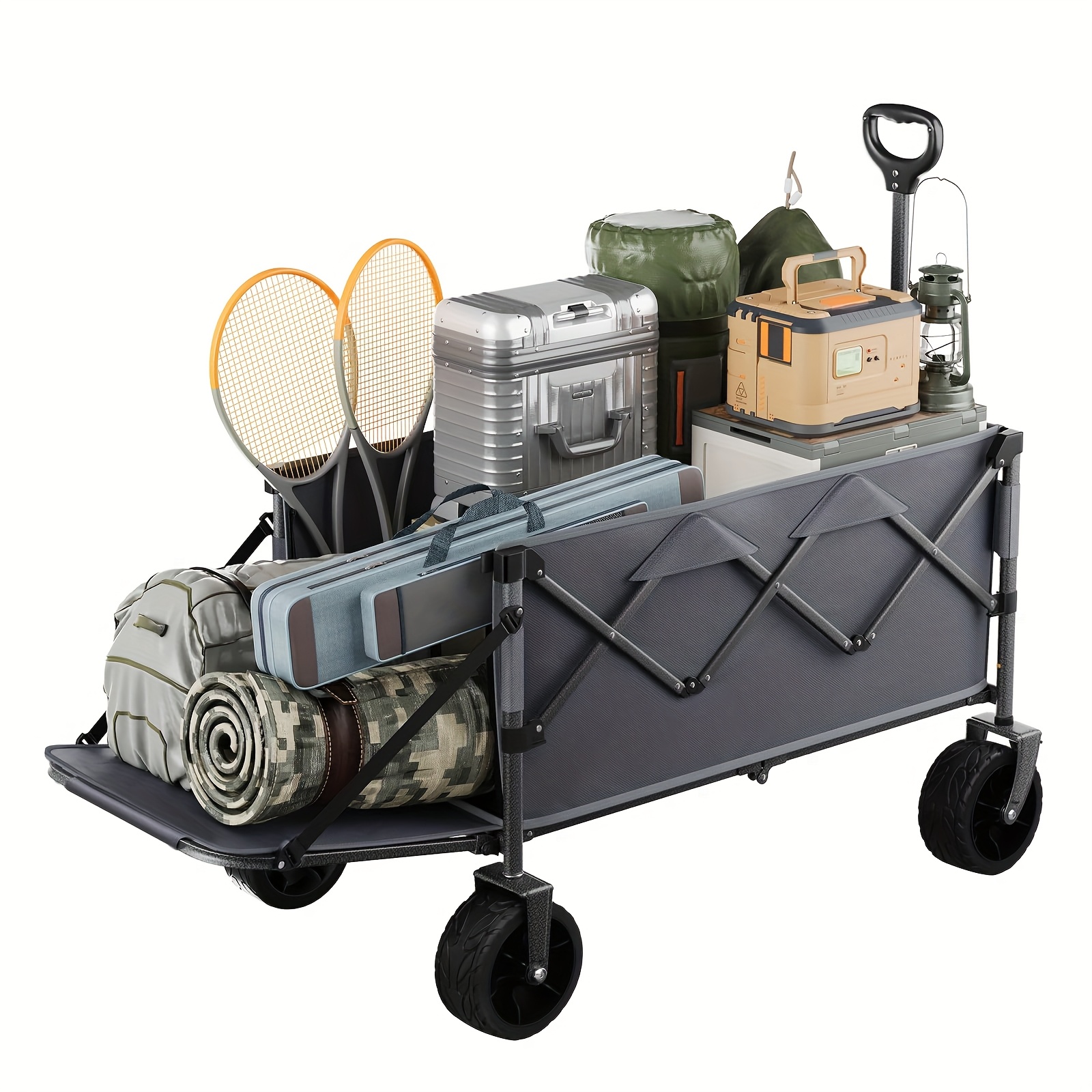 TEMU 1pz Carro Passeggino per Cani da Giardino, Carrello Trasporto Grande Capacit�, Carrello Pieghevole, Carrello Spiaggia, Carrello della , Portata