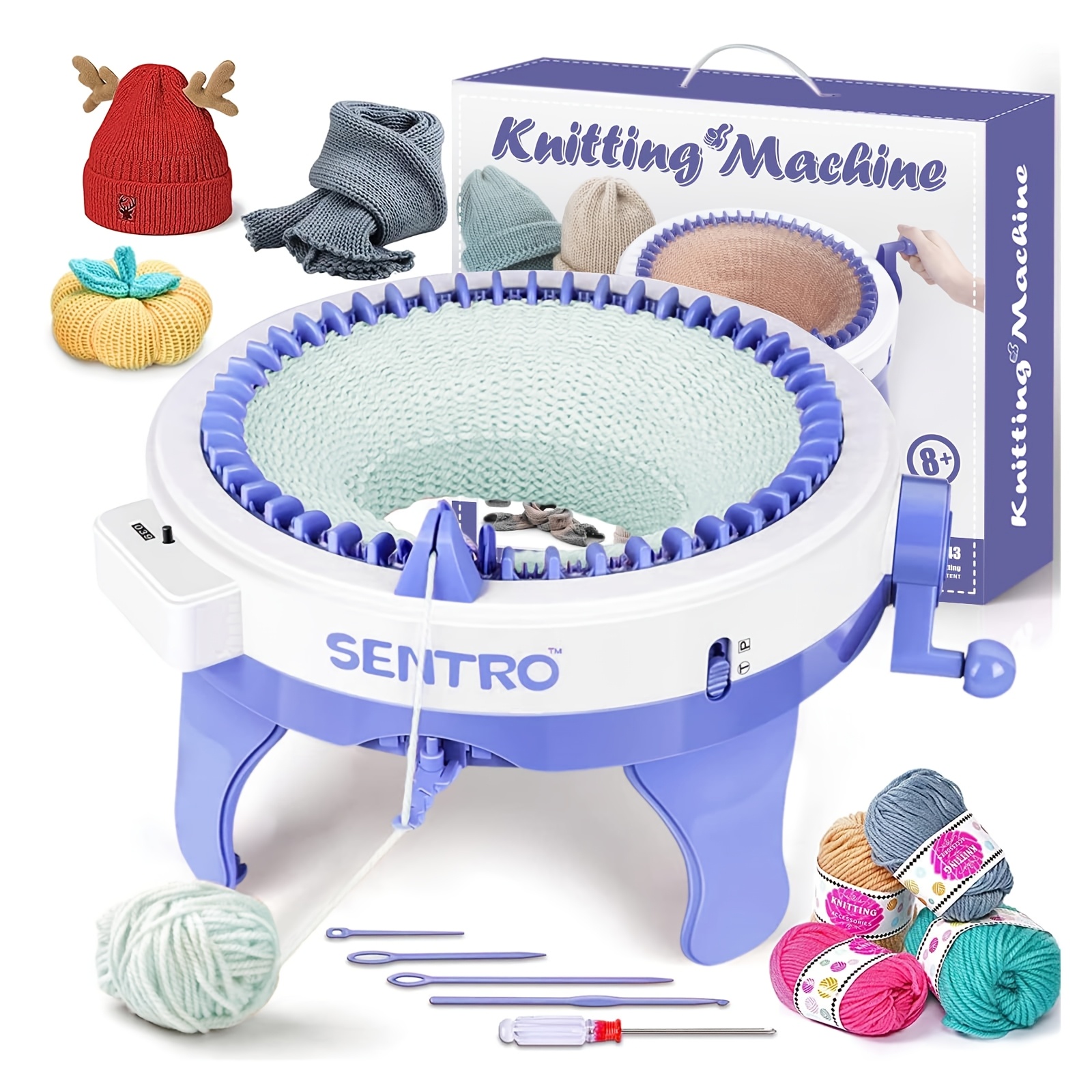 

Sentro 48-pin Knitting Machine - Multifunctional Knitting Machine, Suitable For Adults, Crocheting And Knitting Projects - Suitable For Beginners And .