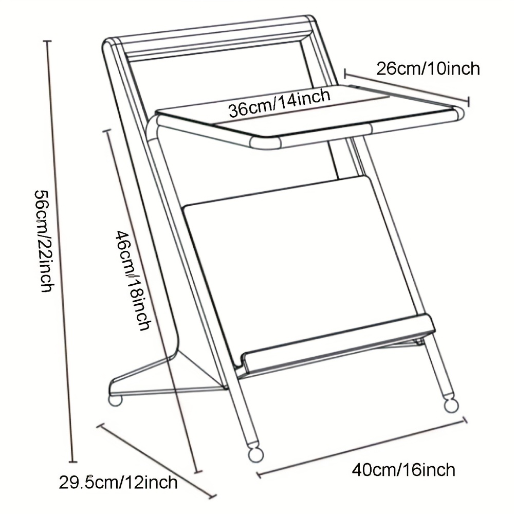 Black Z-Shaped End Table Featuring a Glass Top And Magazine Holder, Perfect As a Retro Accent Table Or a Small Coffee Table with Storage for Your Living Room Or Bedroom