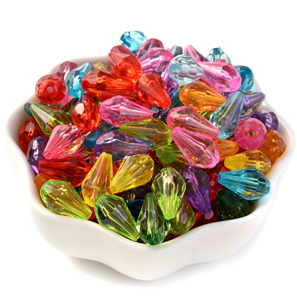50pcs 13x8mm Random Drop Acrylic Beads Loose Spacer Beads For Making Bracelet Beads Jewelry