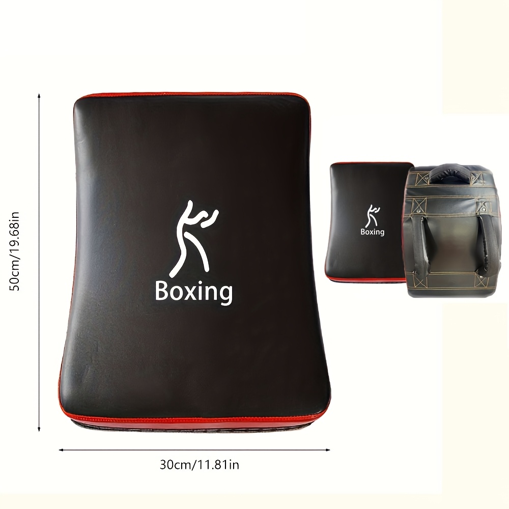 high quality leather square thickened arc kick mat for taekwondo karate boxing muay thai training punching pad suitable as basketball rebound ball black details 2