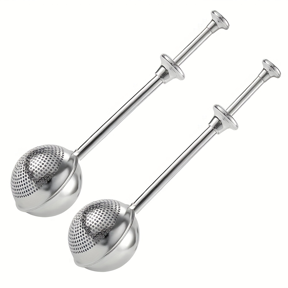 E-shop 2/3 Stk. KING SEA Edelstahl-Zuckersprühstreuer aus 304er Edelstahl - Zweckmäßiger Back- und Tee-Sieb mit Feinmaschigem Netz, Ergonomischer Griff