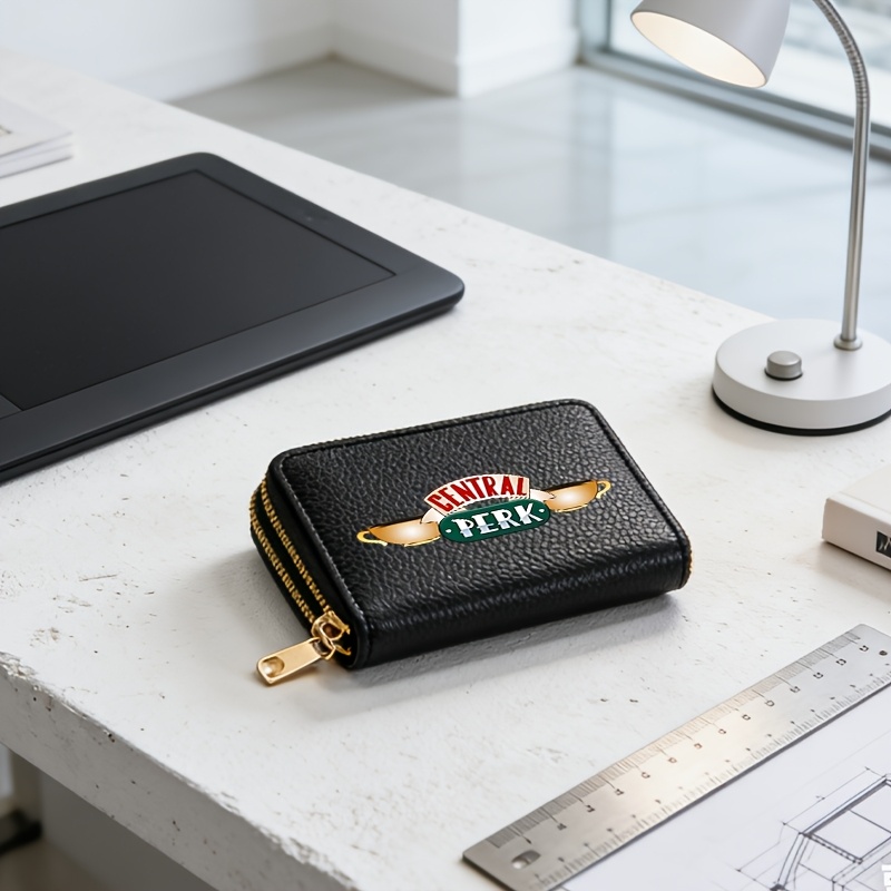 TEMU Wb Women's Tv Show Themed Wallet - Suitable For For Printed Credit Card Holder & Clutch, Double Zipper Closure, Iconic Design Gift For Fans