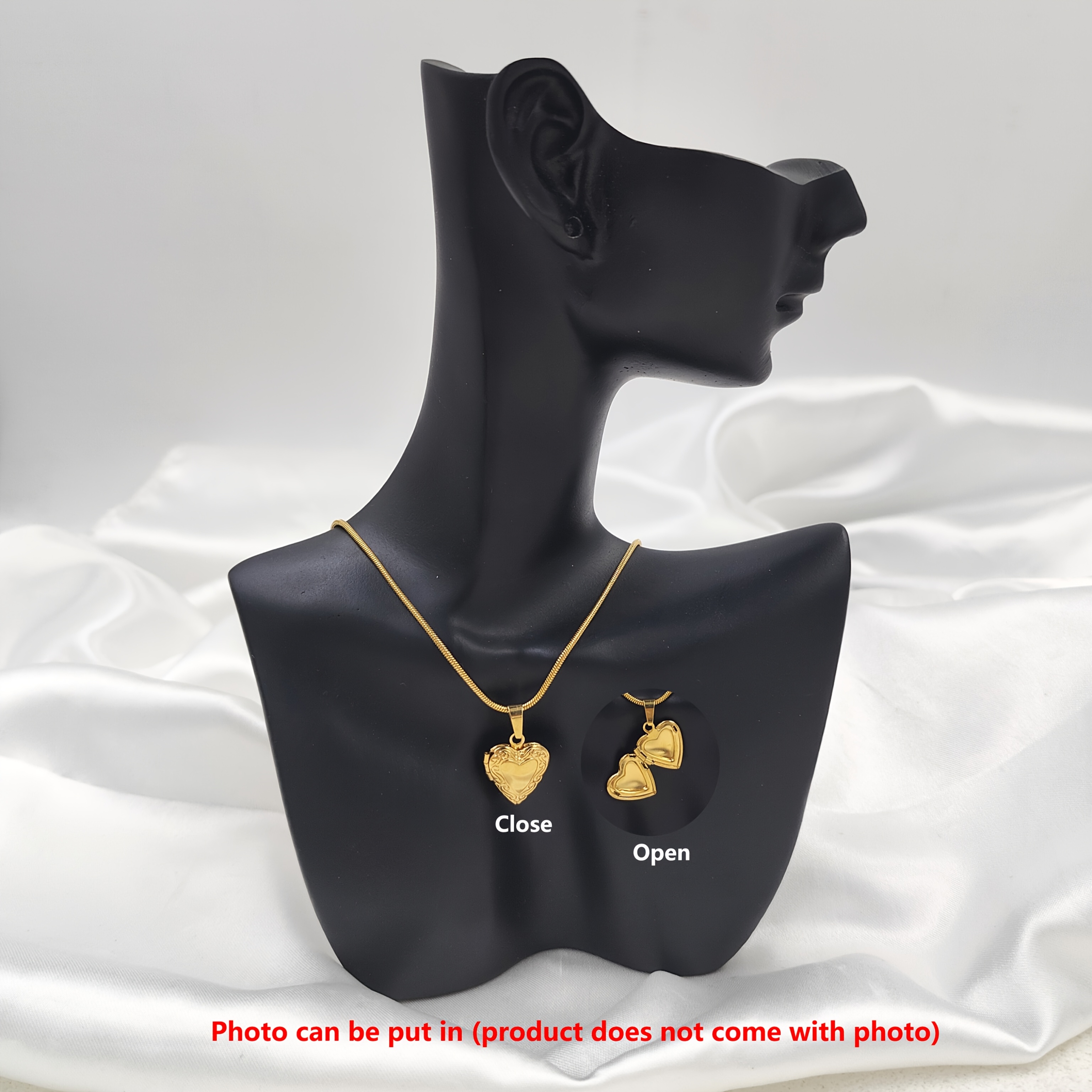 Image of Fashion Women' Pendant Necklace French Vintage Love Photo Box Pendant Necklace 304 Stainless Steel Jewelry Suitable For Daily Or As A Mother's Day Gift