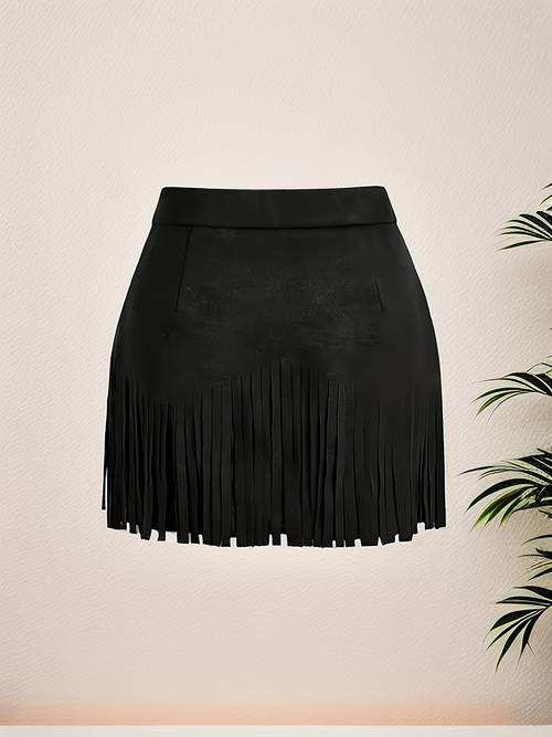womens solid color rivet tassel