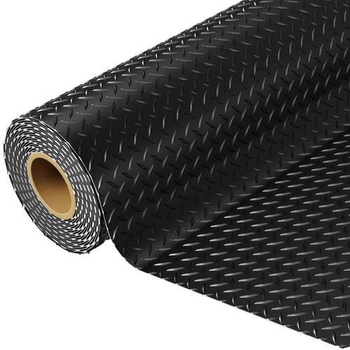 4 x 10 floor mat 2 3mm thick heavy duty pvc with diamond water non slip rubber backing for garage floors golf cart parking and commercial use sleek