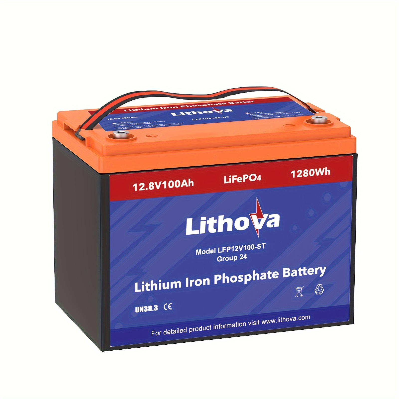 

12v 100ah Battery, Lithium Battery With 100a Bms, Up To 15000 Deep Cycles Battery For Rv, Solar, Trolling Motor And Off Grid