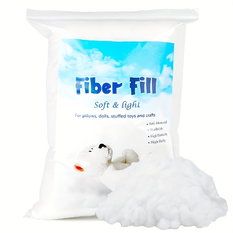 

Polyester Fiberfill Stuffing Fluff, 50g Premium Recycled Polyester Fill, High Resilience Fiberfill For Pillow, Christmas Dolls Diy, And Home Decor Projects - White