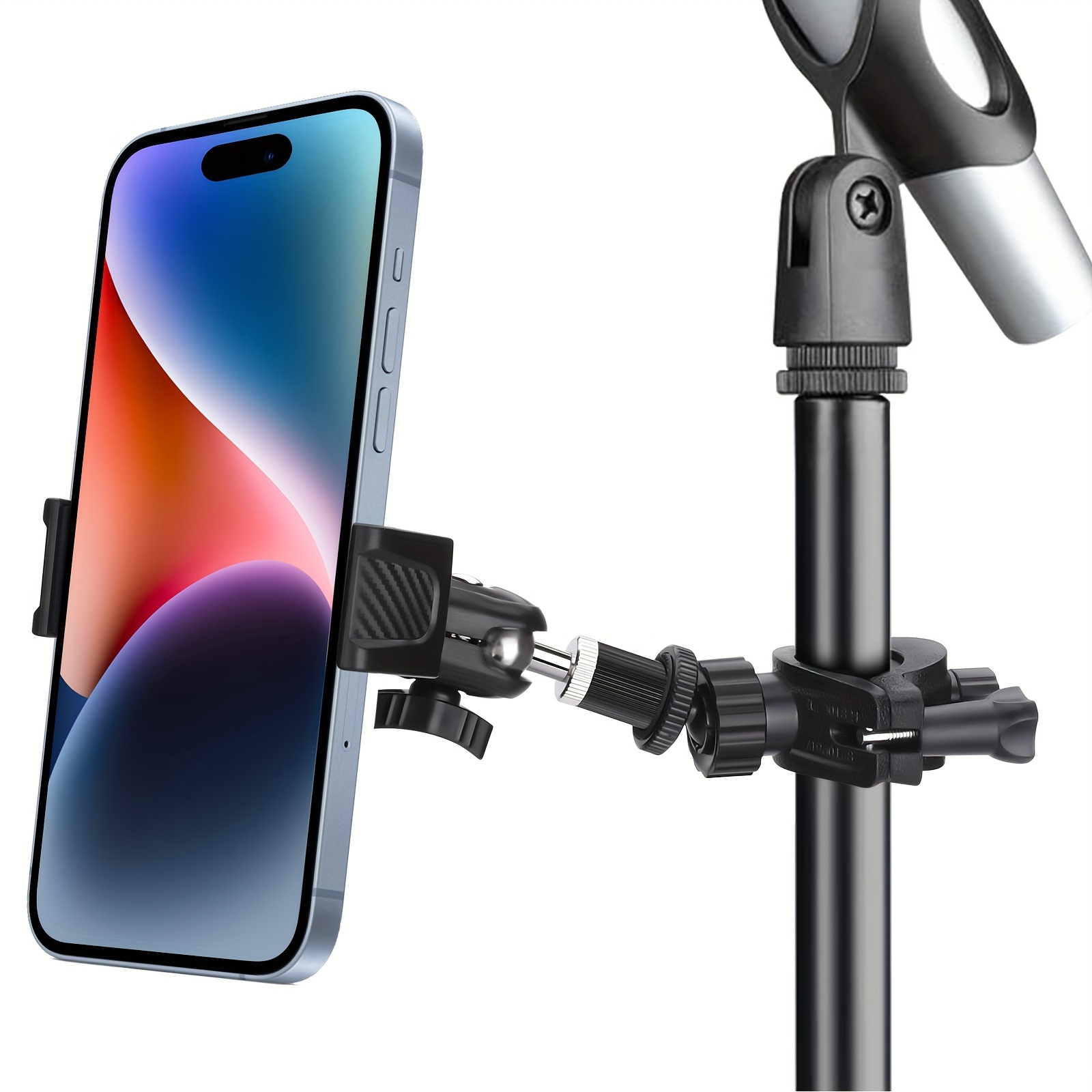 

Microphone Holder Mobile Phone Holder, Adjustable Microphone Music Holder Mobile Phone Holder, Rotatable Mobile Phone Holder, Suitable For All For Iphone And For Phones