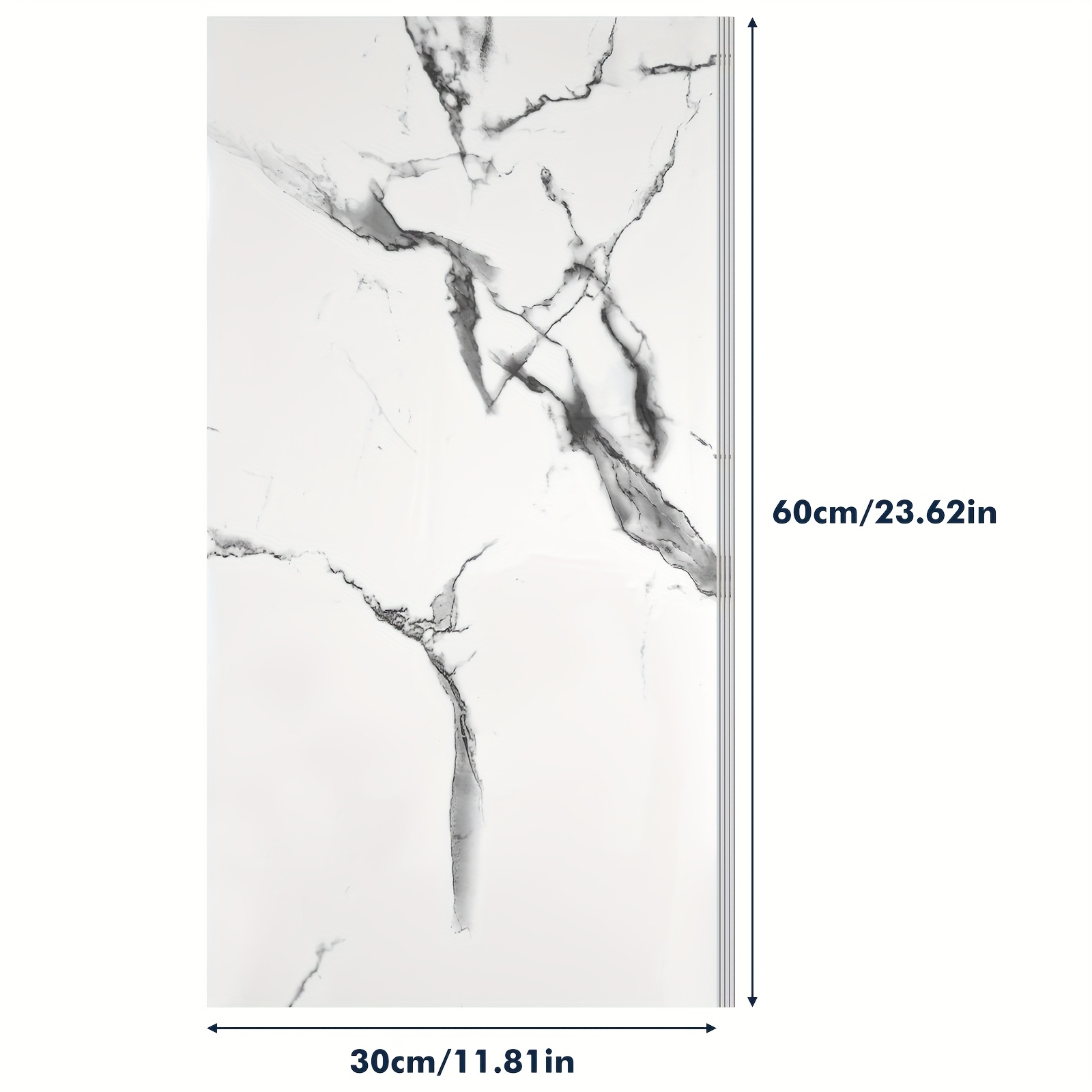 20pcs Of Pvc Marble Wall Tiles - Self-adhesive Vinyl Backdrop Suitable For Bathrooms, Kitchens, And Living Rooms - Easy To Peel And Stick, Removable Wall Decoration