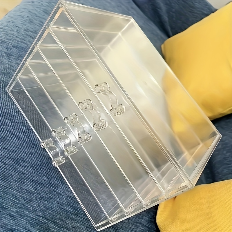 a 5 layer transparent acrylic desk organizer with drawers a modern multifunctional storage solution for cosmetics stationery and office supplies desk storage box stylish storage box plastic drawers desk drawer organizer jewelry box jewelry boxes Product details 7