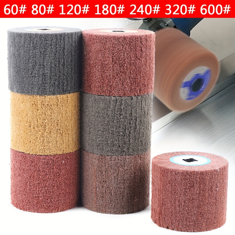 

7x Abrasive Wire Drawing Polishing Wheel Grit 60-600# F/burnishing Machine 4.7in