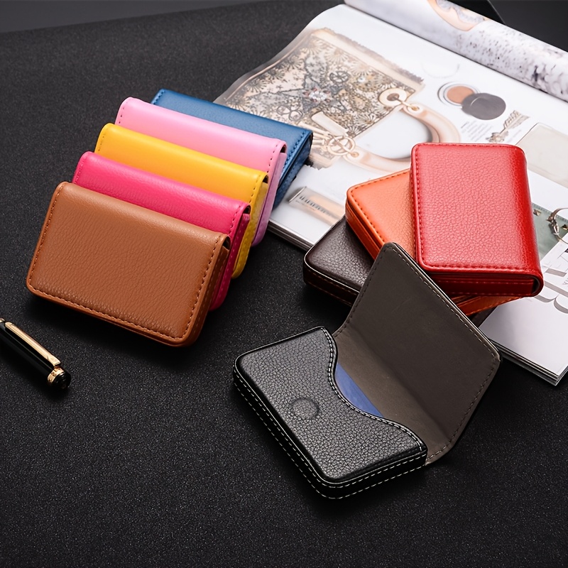 

Luxury Rfid-blocking Leather Wallet - Sleek & Card Holder For Men And Women, Multiple Colors , Ideal Valentine's Day Gift