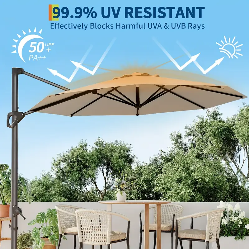 10ft outdoor cantilever umbrella patio umbrella base - Temu 10ft outdoor cantilever umbrella patio umbrella base - Temu
