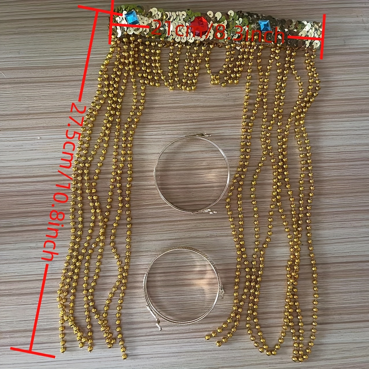 egyptian costume accessories colorful glitter Temu Canada