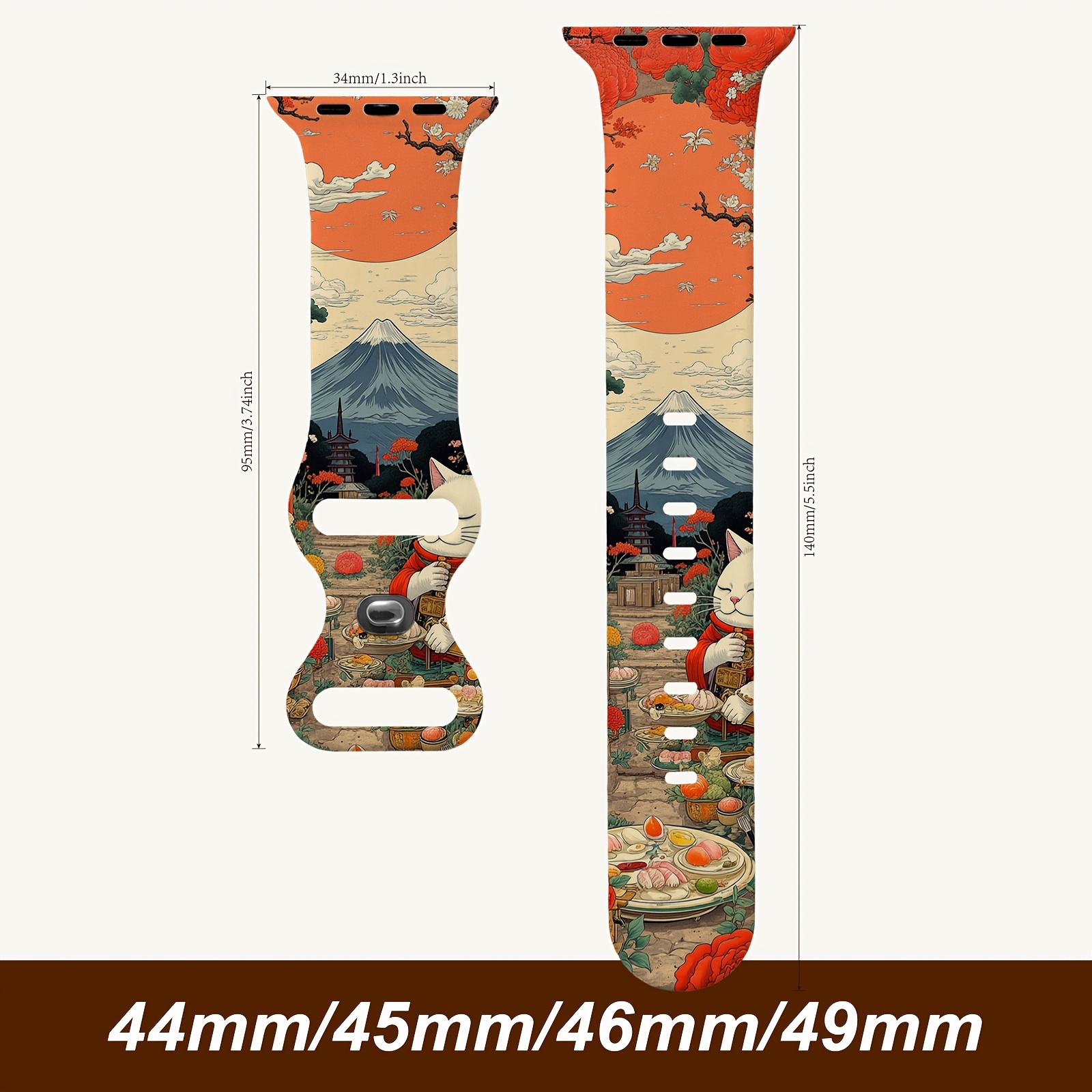 TEMU Cinturini in silicone sottili per Apple Watch Series 8 da donna/, cinturini eleganti, cinturini fantasiosi ed estensibili, compatibili con Apple