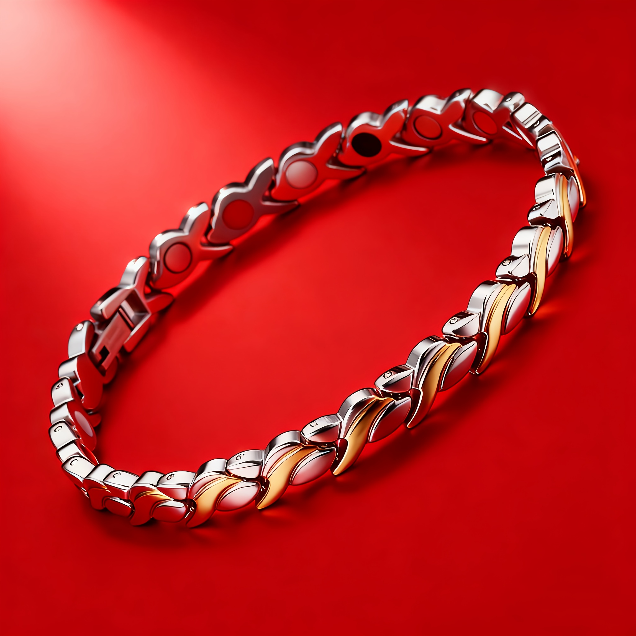 TEMU European And American New Popular Style Stainless Steel Rabbit Ear Buckle Women's Magnetic Bracelet Fashionable And Individual Niche Design