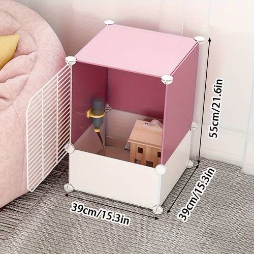 1pc Small Pet Iron Cage, Hamster Villa Cabinet Cage, Small Animal Nest, Breathable And Does Not Occupy The Ground Hamster Cage Accessories Small Animal Cage
