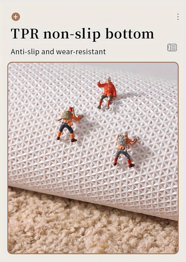 solid color short plush beige gray   brown bathroom mat 1pc   brand high quality thick ultra soft bathtub carpet plush absorbent non slip bathroom mat fade resistant comfortable carpet Product details 3