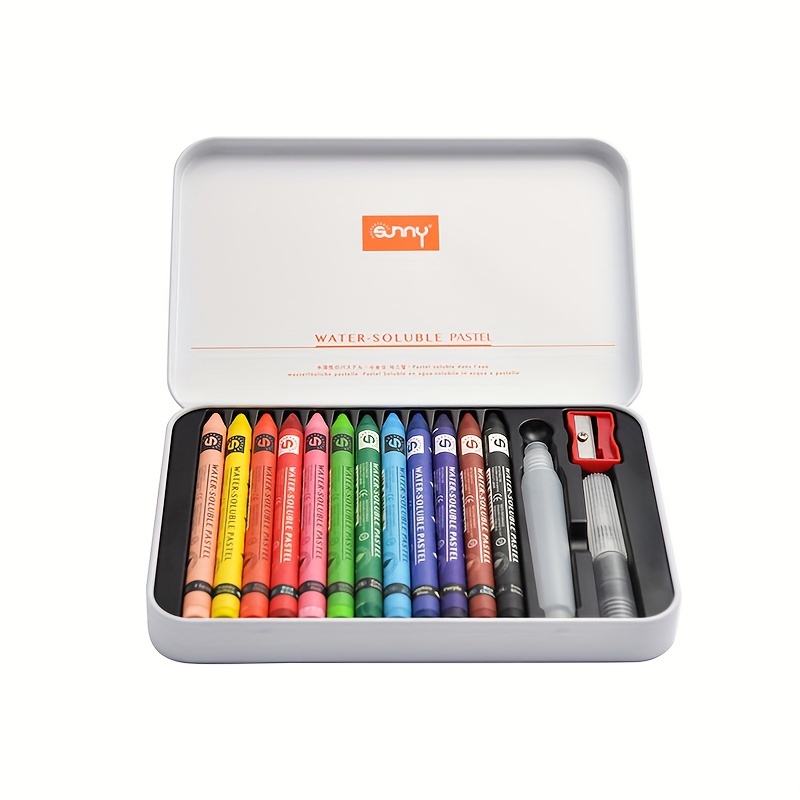 

12-color Water-soluble Pens, Watercolor, Oil Pastels, Multifunctional Colored Pencils