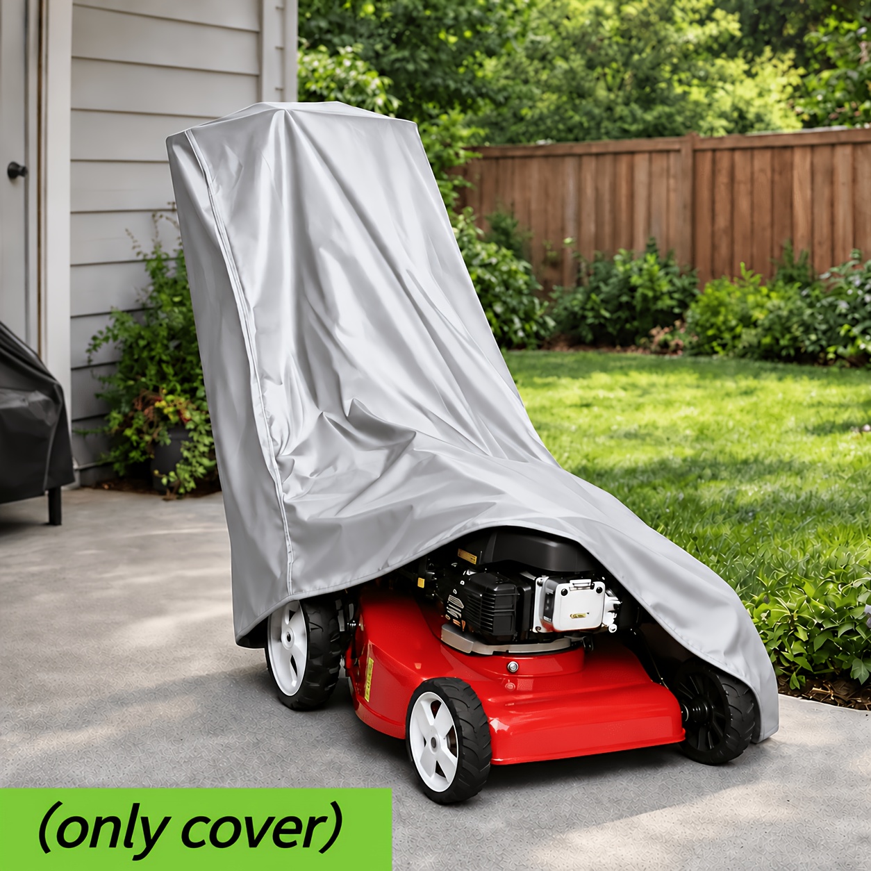 TEMU A Lawn Mower Cover Designed For Outdoor Storage, Available In A Range Of Colors To Fit Most Push Mowers. Made From 600d Oxford Fabric With A