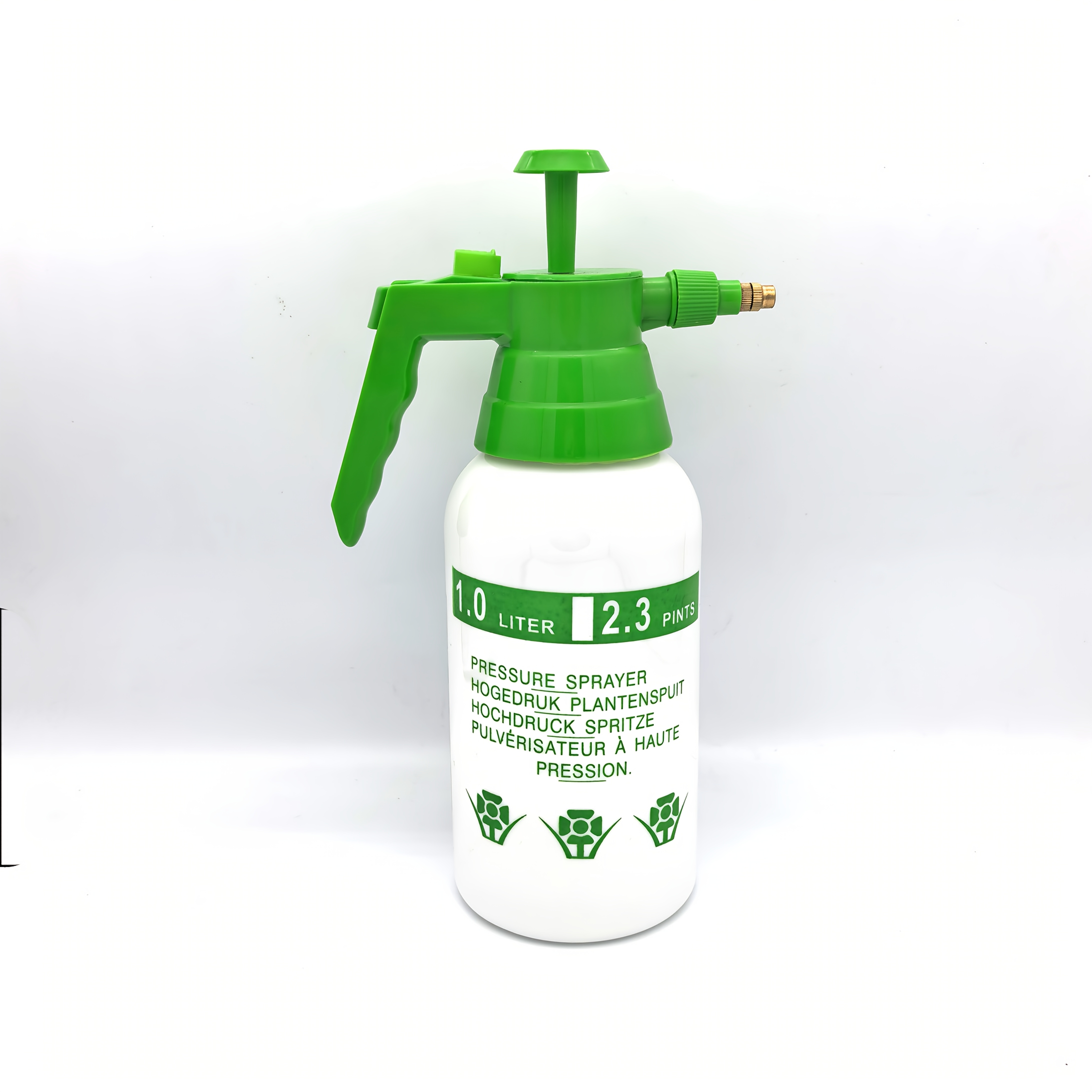 TEMU 1pc Durable Large-capacity Gardening Watering Can With Air Pressure Spray - Ideal For Flowers, Plants & Car Washing, Features Measurement And