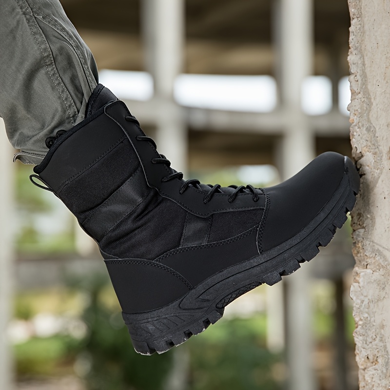 womens plus size hiking boots fashionable solid color Temu Mauritius