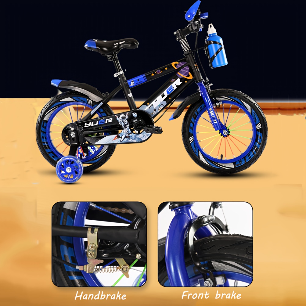 kids all terrain bicycle with training wheels water bottle holder sturdy frame adjustable seat handlebars 14 wheels 8400 lbs capacity Product details 4