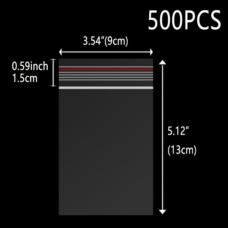 TEMU 500 Bolsas de Plástico PE, de 1.57" a ", Bolsas de Plástico Resellables, Bolsas de Herramientas Multifunción, Bolsas para Envolver Regalos de