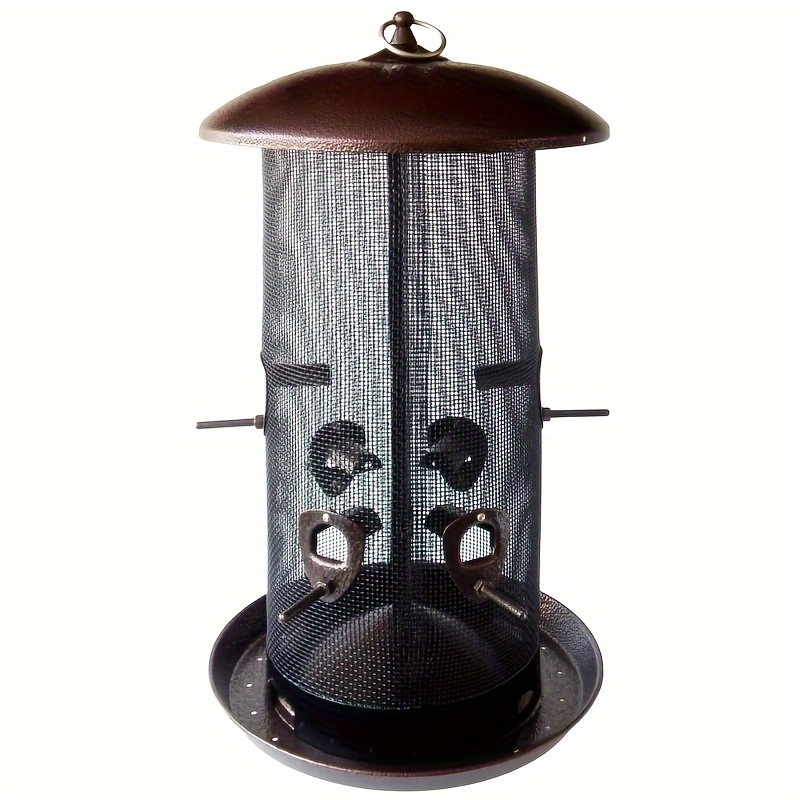 

10lbs Metal Feeder - Seed Compartments And For - Suitable For , Nuthatches, Chickadees, , , And