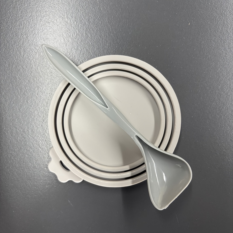 Image of 2/3pcs 1/2 Pet Food Can Lids And 1 Spoon, Universal Size Silicone Food Can Covers And Spoons For Food, Fits For Most Standard Size Food Canned, Dishwasher Safe