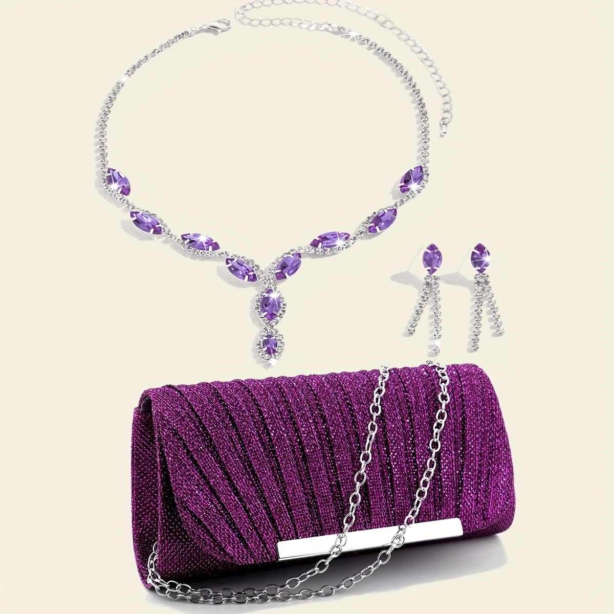 ruched fashion women clutch bags envelope design ladies Temu Bahrain