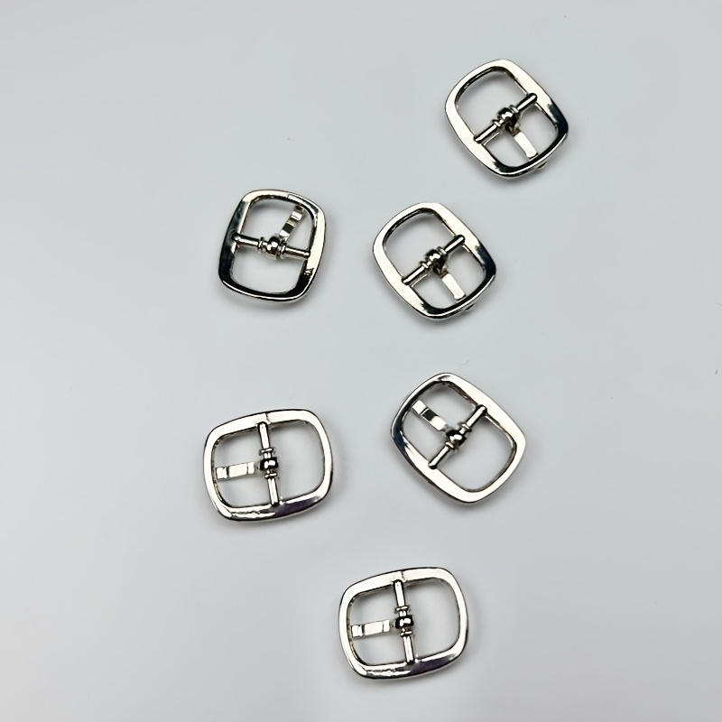 6pcs Days Sewing Fastener Silvery Alloy Additions Suitable For Handicraft Lovers, Used In Bags, Clothing And Footwear Additions, Etc