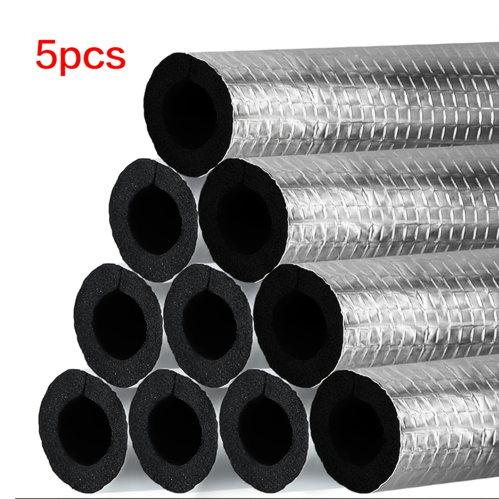 TEMU 5 piezas/8 piezas Tubo de espuma aislante para tuberías de 16.93 pulgadas de largo, 0.78 pulgadas de diámetro del orificio) Cubierta de tubo de