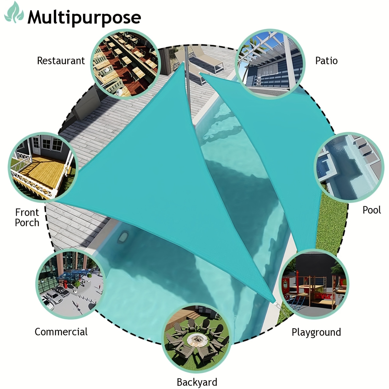 1-Pack Blue UV-Blocking Sun Shade Sail for Outdoor Patio, Right-Angle Triangle Design with Adjustable Rope, Durable Polyester Fabric for Backyard, Deck, Garden, Poolside - All-Season Shelter