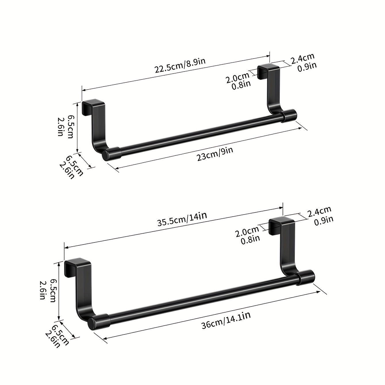 Kitchen Cabinet Towel Rack, Wall Mounted Dishcloth Storage