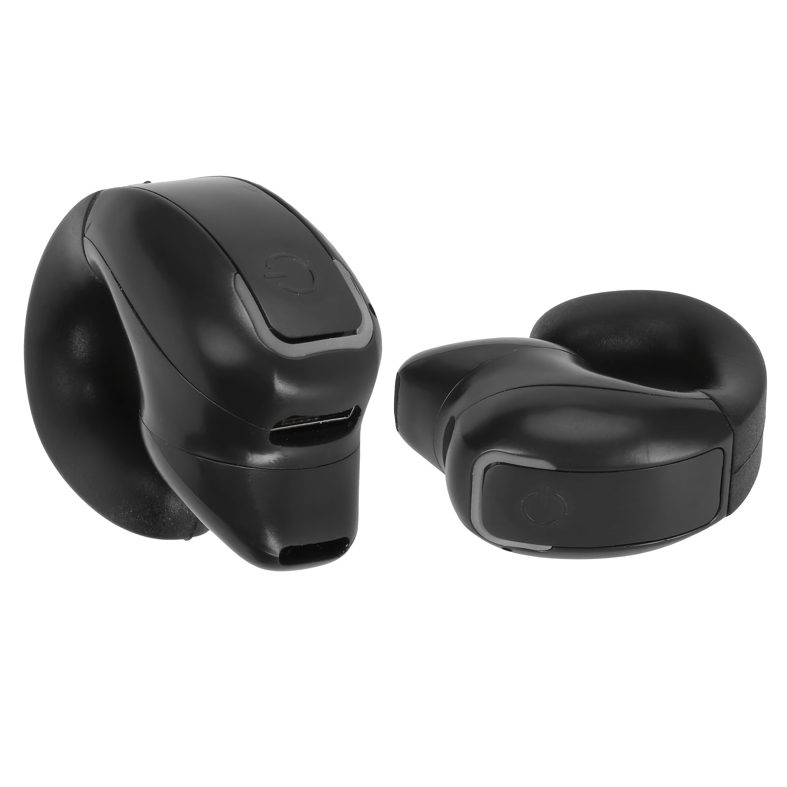 TEMU 2pcs Clip-on Wireless Earbuds With Noise Cancellation, Phone Control, Rechargeable Lithium Polymer Battery, Comfortable For Sports, Camping, And