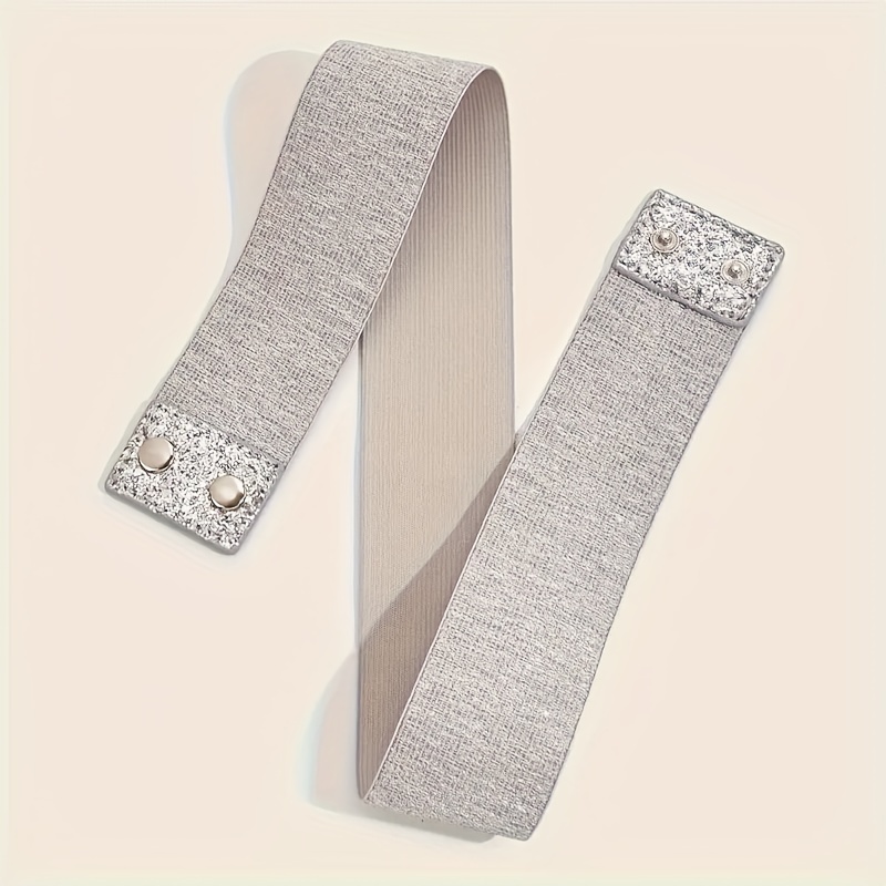 golden silvery glitter wide belts elegant solid color - Temu