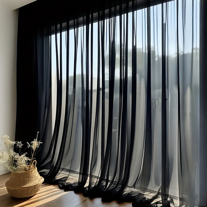TEMU 2pcs Set, Rod Bag Design, Suitable For Weddings, Curtain Decoration, And Various Scenes - Lightweight And , Wrinkle-resistant Polyester Gauze