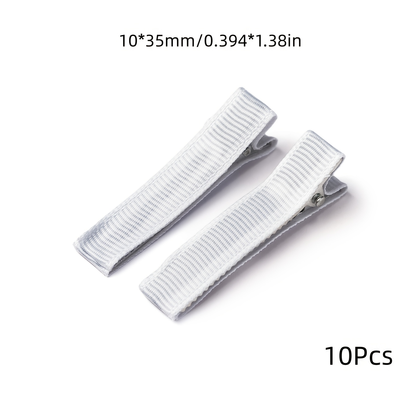 TEMU 10pcs Wrap Cloth Hair Clips Threaded Base Hair Clips For Diy Handmade Barrettes Jewelry Making Accessories Craft Hairpin