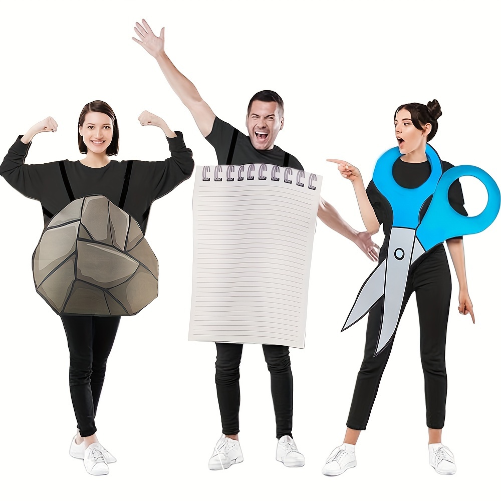 

3pcs Rock Costume Set - Fun & Quirky Party Outfits For , - Polyester, No Batteries Required