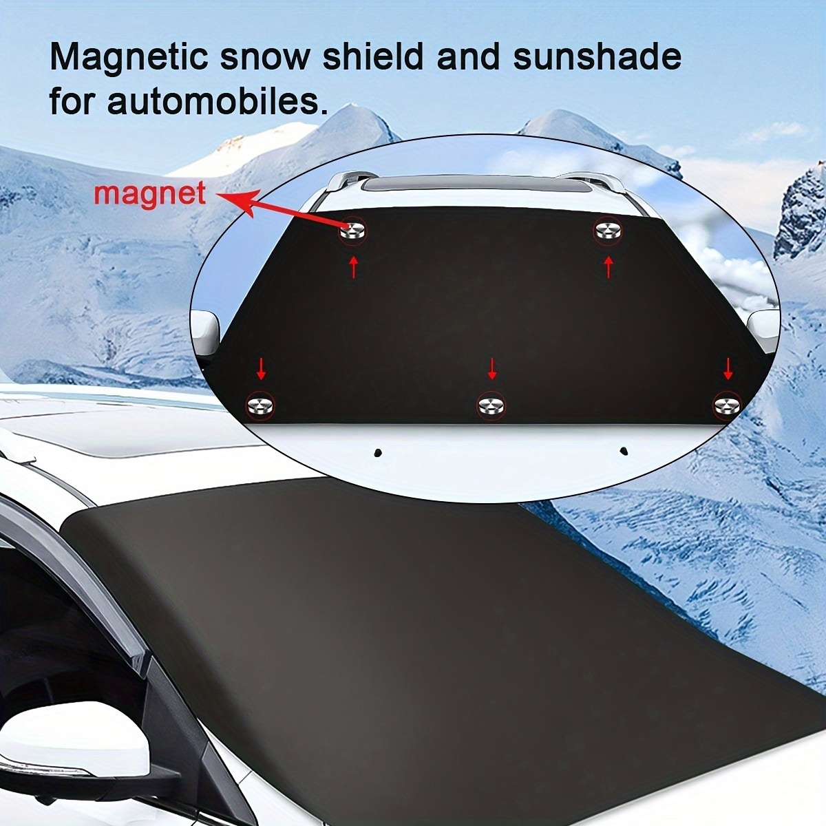 

1pc Vehicle Frost Protector, Magnetic Type