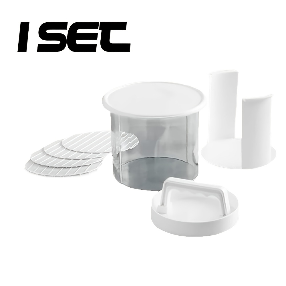 TEMU Hamburger Patty Maker With Storage Container, Hamburger Press, Suitable For Bbq, Camping Kitchen Hamburger Press Cheese Beef Vegetable Patty