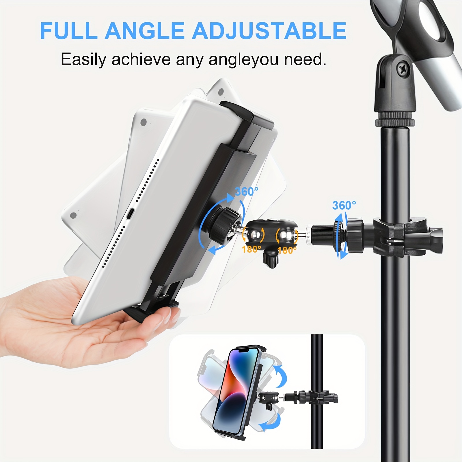 Adjustable Microphone Holder for Mobile Phones