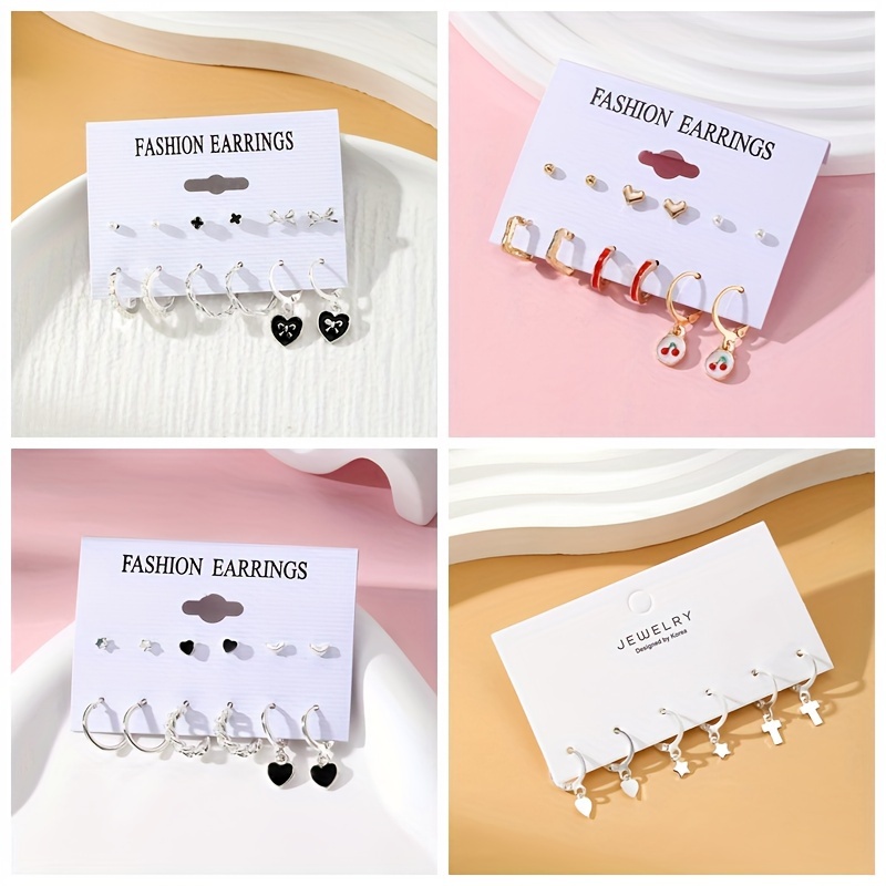 3 Pairs Faux Pearl Bow Earrings Set — Creative Gift