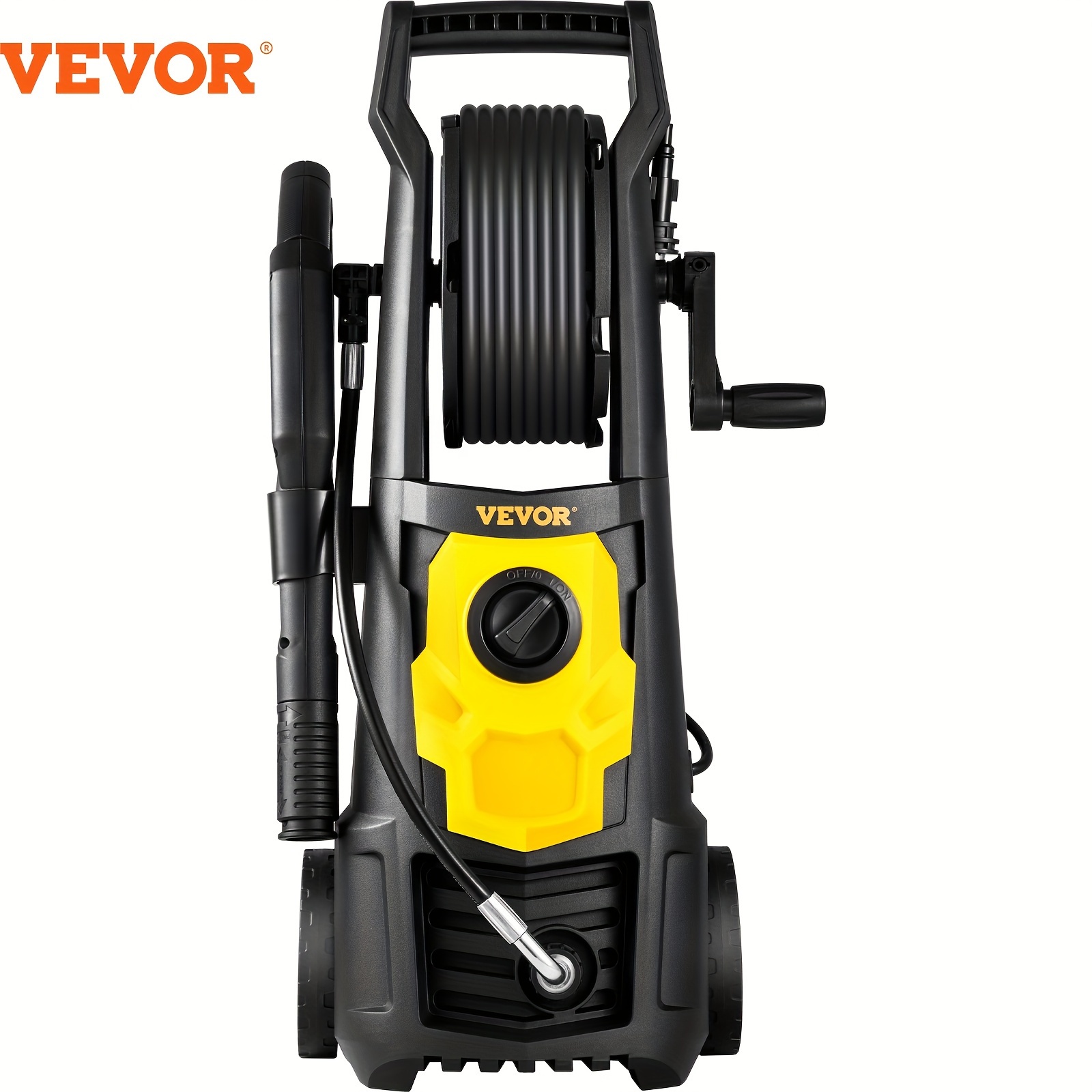 

Vevor Electric Pressure Washer, 2000 Psi, Max 1.65 Gpm Power Washer W/ 30 Ft Hose & Reel, 5 Quick Connect Nozzles, Foam Cannon, Portable To Clean Patios, Cars, Fences, Driveways, Etl Listed